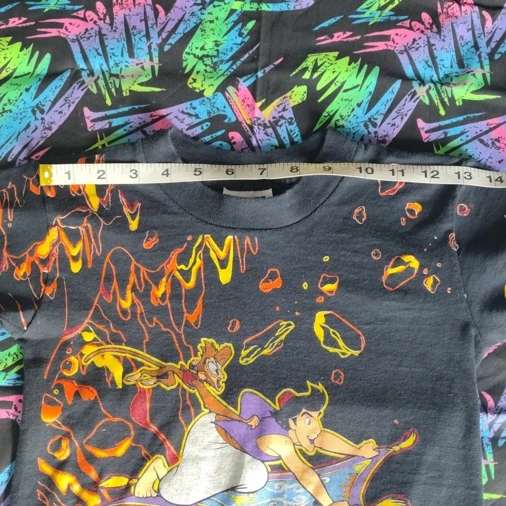 VTG 90s AOP Disney Aladdin Magic Carpet Ride T Shirt - Picture 7 of 13